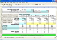 Shift Scheduler Continuous Excel screenshot